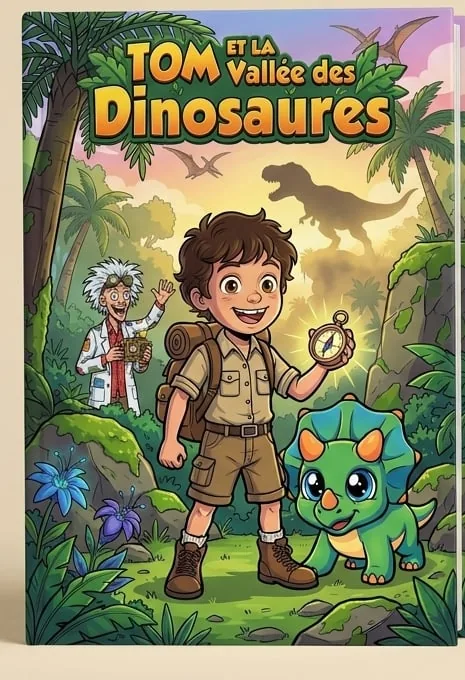 Son livre transformé : Tom et la Vallée des Dinosaures
